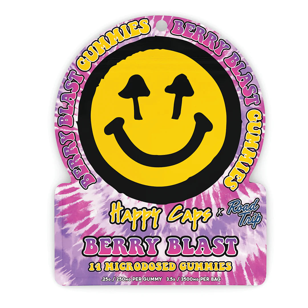 Happy Caps X Road Trip Microdose Mushroom Gummies — 14ct