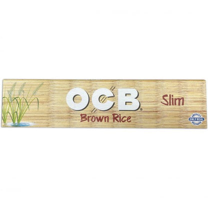 OCB Brown Rice paper - 1 1/4 Size Rolling Paper - 24 Packs Per Display