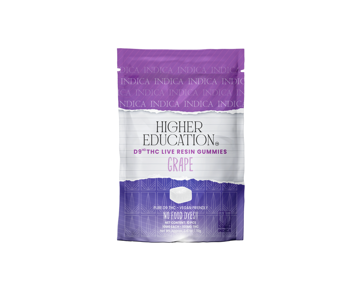 Higher Education D9 Live Resin 100mg Gummies