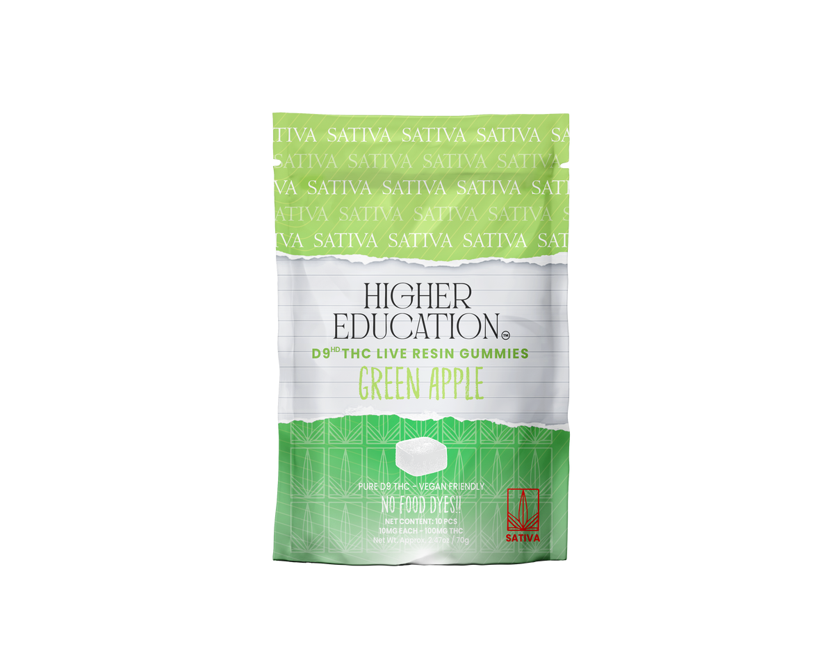 Higher Education D9 Live Resin 100mg Gummies