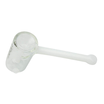 Uber Glass 6" Hammer Bubbler w/ Flat Mouthpiece - Solid Colors