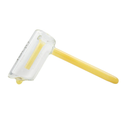 Uber Glass 6" Hammer Bubbler w/ Flat Mouthpiece - Solid Colors