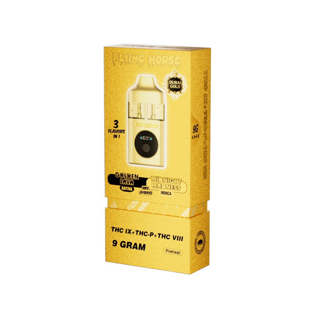 Flying Horse 3-in-1 Dubai Gold Edition THCp – 9g Disposable