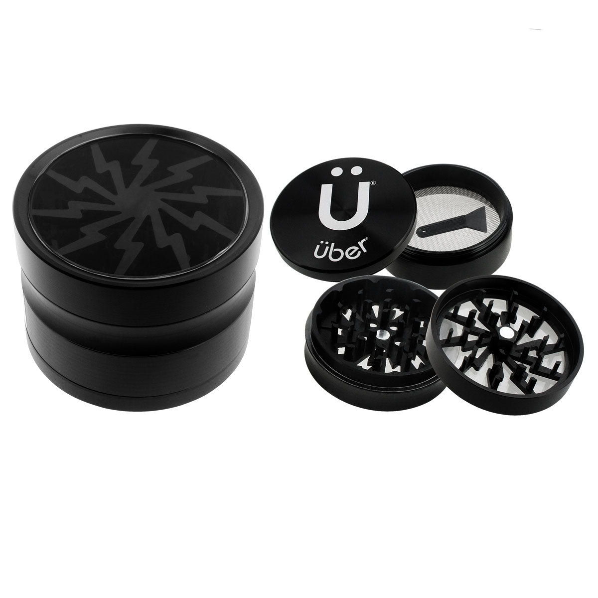 Uber 2.0 Grinder 2.5" 4pc CNC w/ Screen