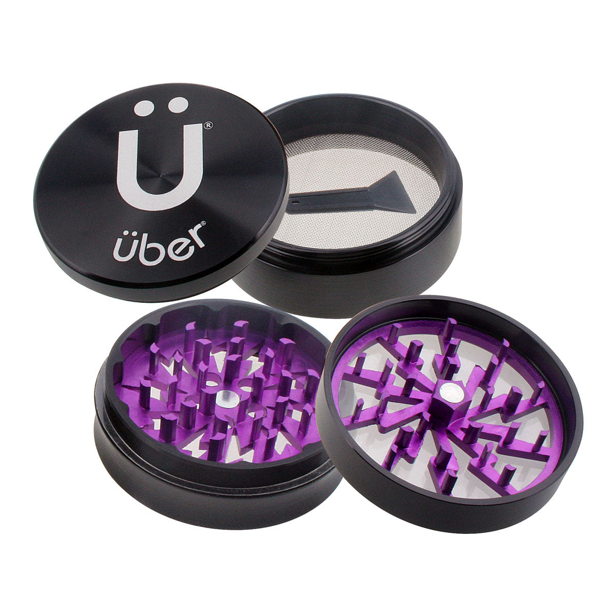 Uber 2.0 Grinder 2.5" 4pc CNC w/ Screen