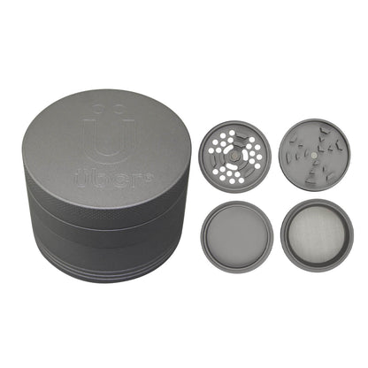 Uber 5.0 Non Stick Grinder 4pc 2.5" 63mm CNC - Matte