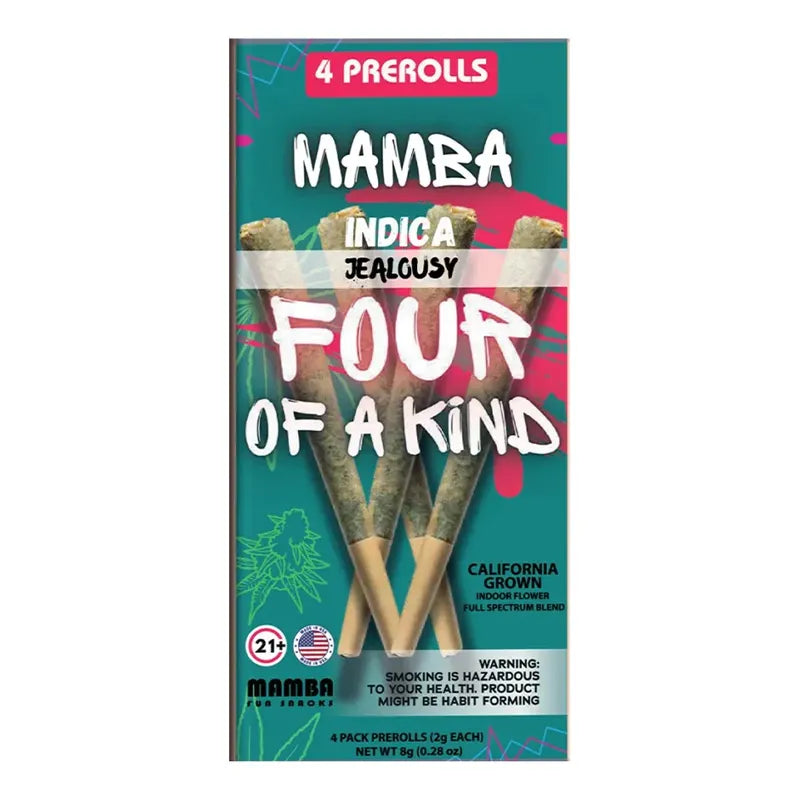 Mamba Madness Four of a Kind Full Spectrum THCa Pre-Rolls 8g