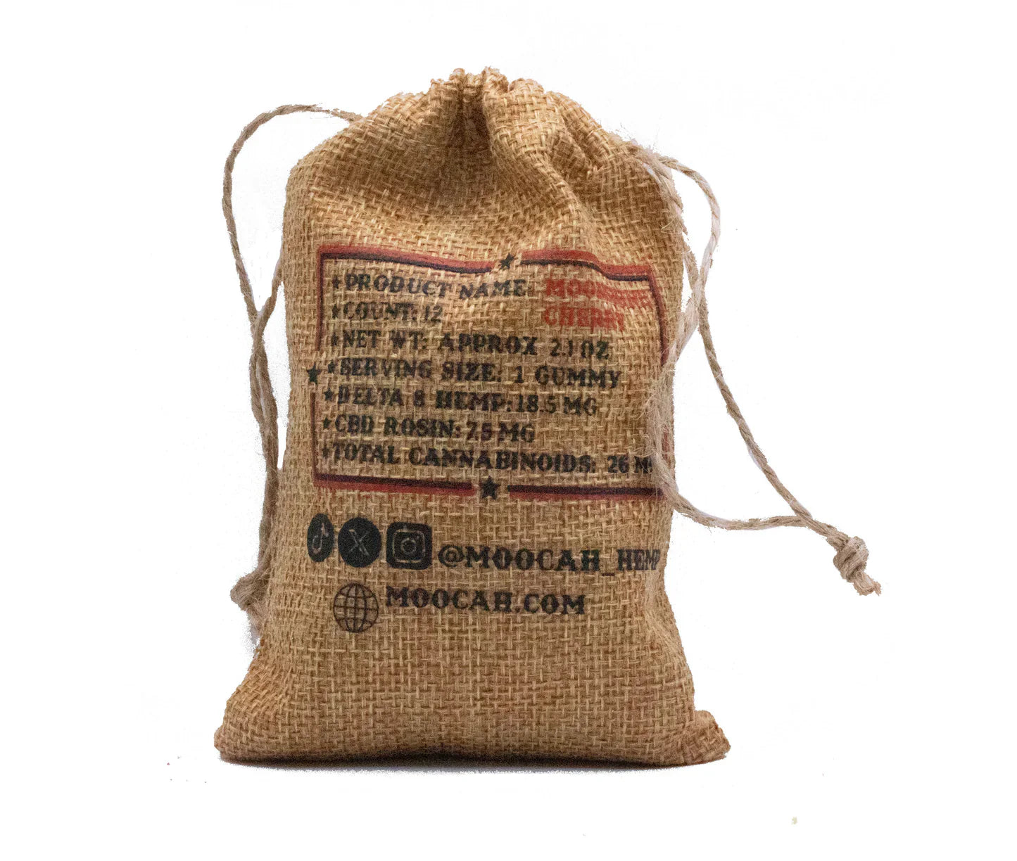 Moocah 20mg D8 + 5mg CBD rosin - 6 or 12 ct