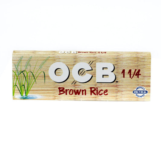 Ocb Brown Rice Paper 1 1/4 Size Ultra Thin Unbleached - 24 Pack Per Box