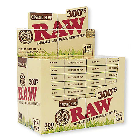 Raw - Organic Hemp - 1 1by4 - 300s Bloc - 40 Pieces Per Box