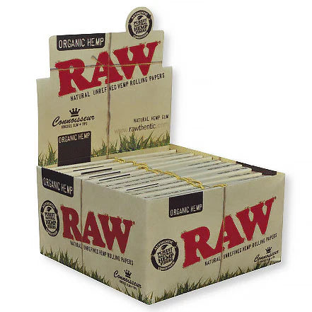 Raw Connoisseur King Size Slim With Tips Rolling Paper - 24 Counts Per Box