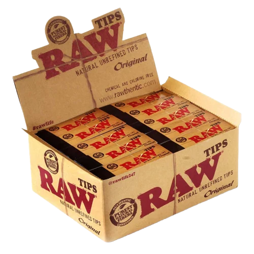 Raw Natural Unrefined Tips - 1 Book or Box of 50 Books