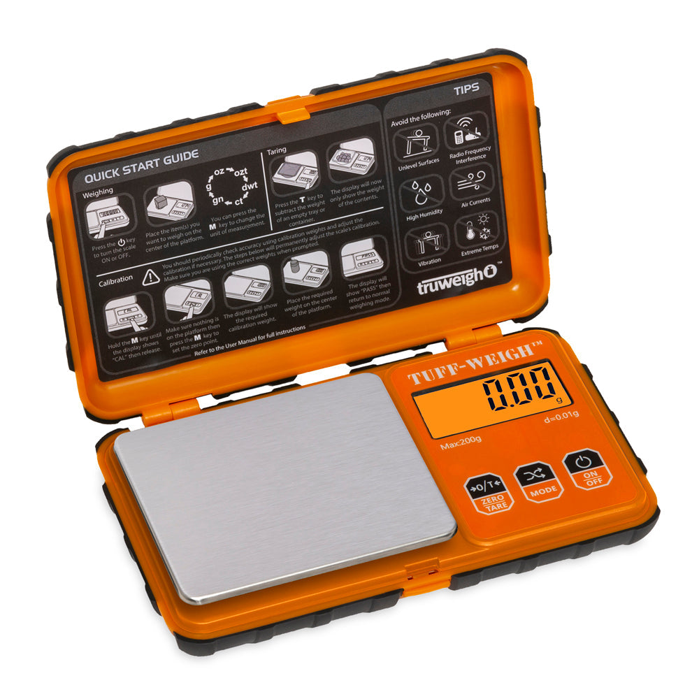 Truweigh Tuff-Weigh Digital Scale 200g x 0.01g Orange/Black