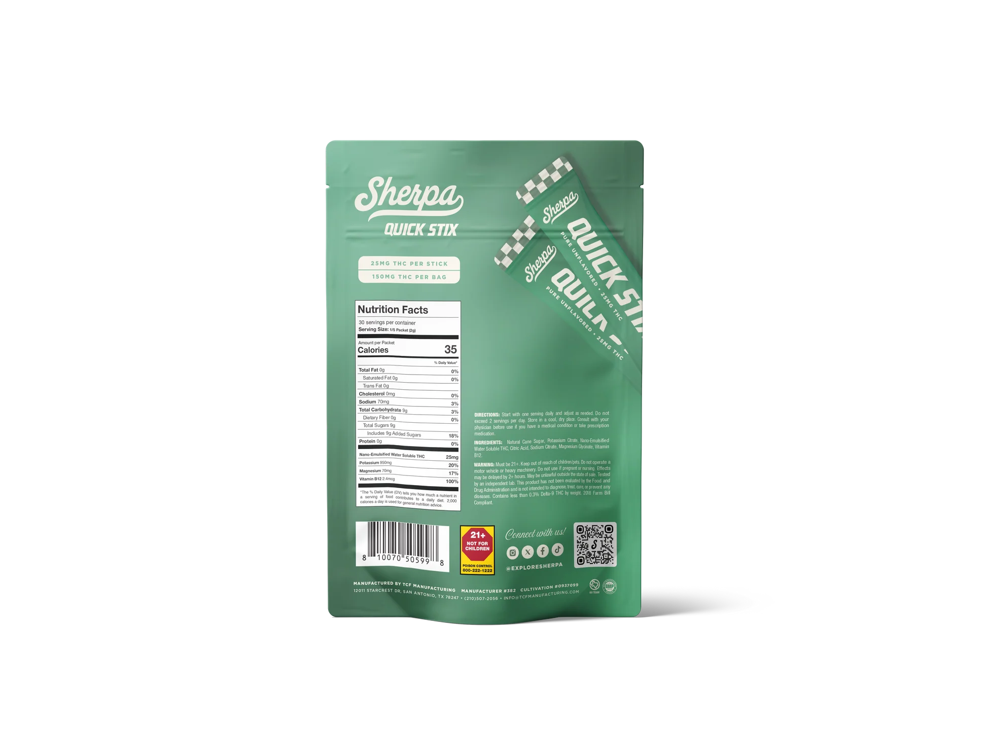 Sherpa Quick Stix Drink Mix 25mg