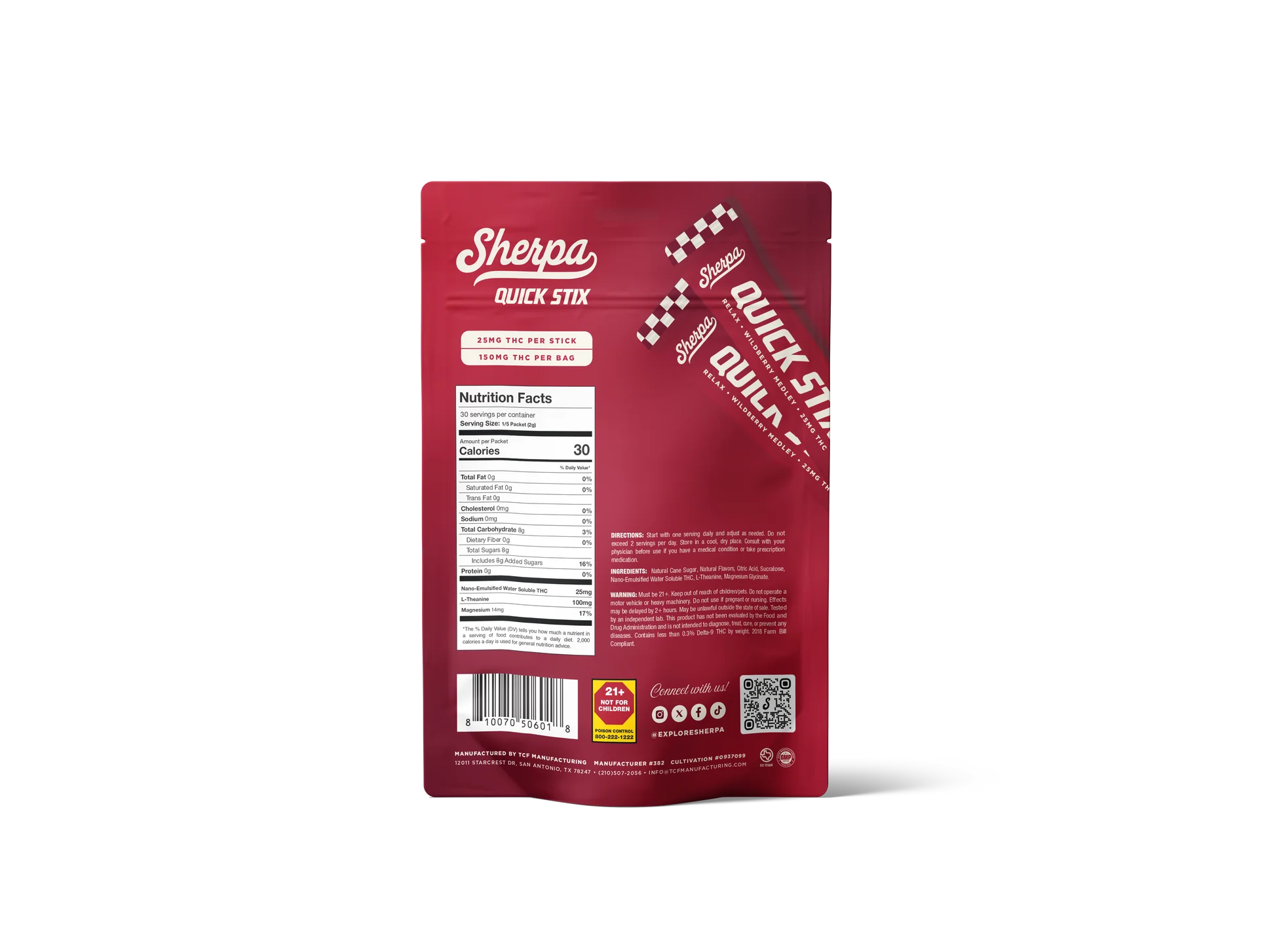 Sherpa Quick Stix Drink Mix 25mg