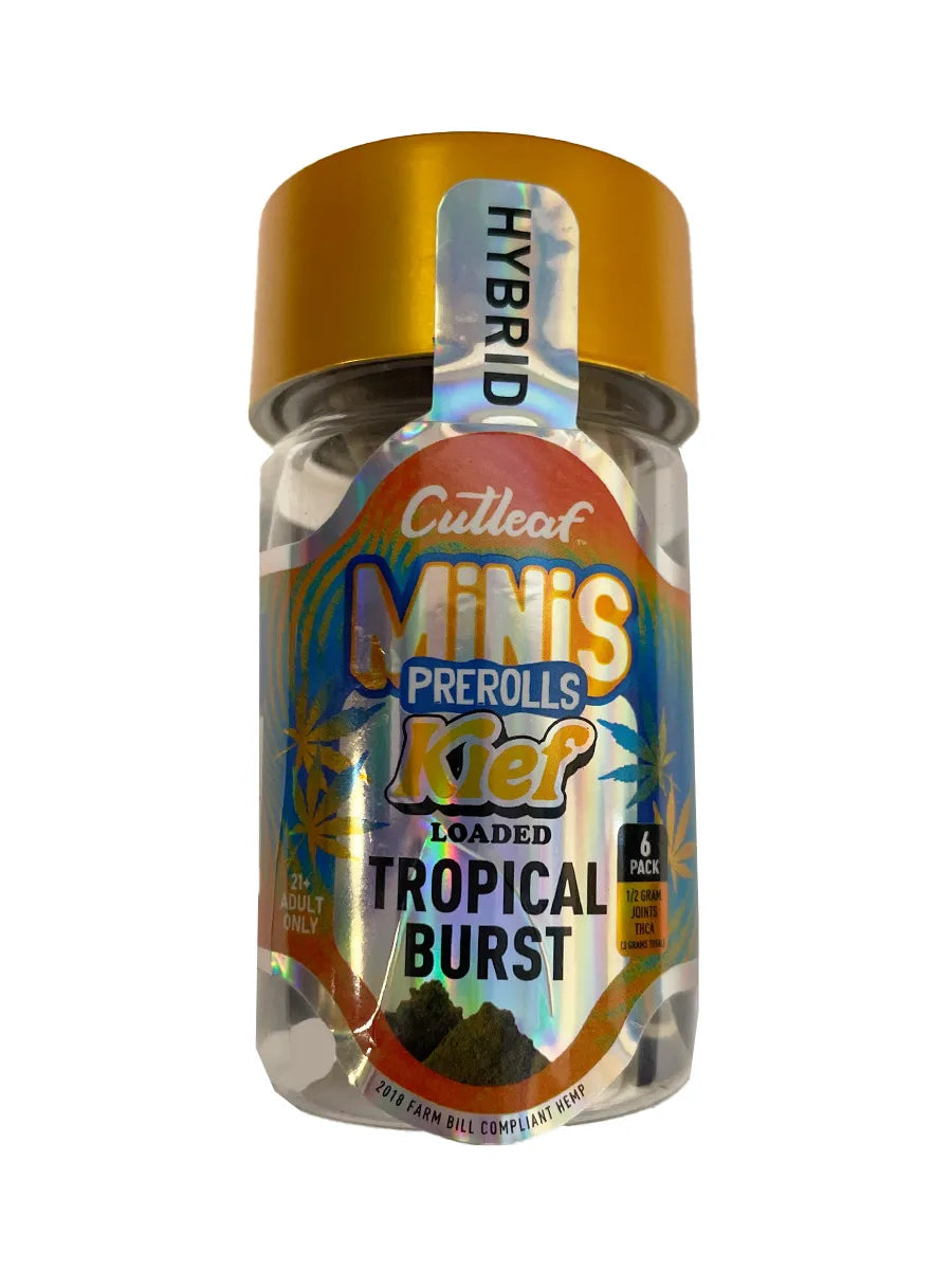 Cutleaf Mini Pre Rolls Kief Loaded 6ct