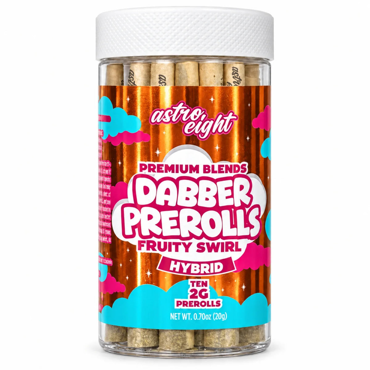 Astro Eight Dabber Prerolls 2g CBD Pre Rolls 10ct Jar