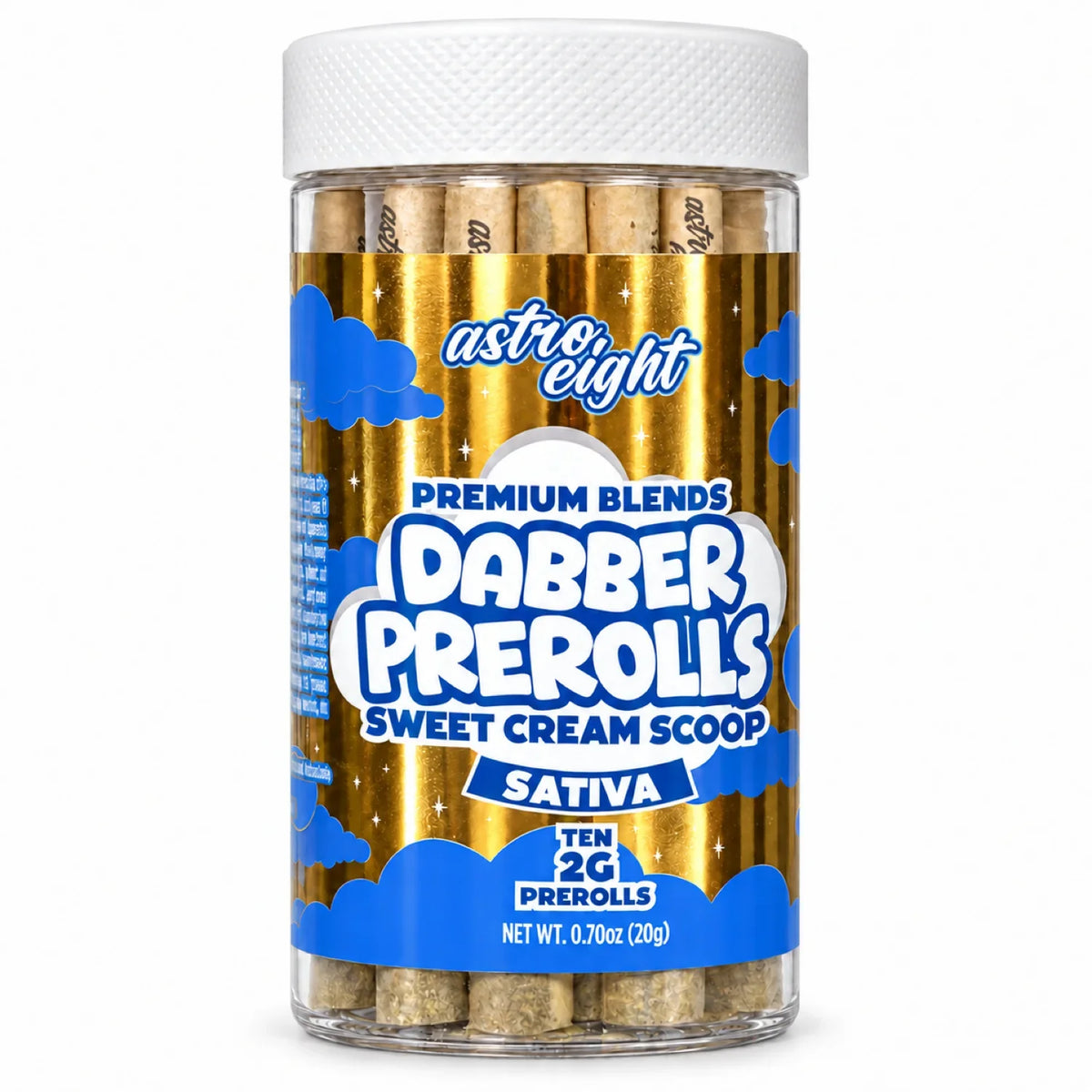 Astro Eight Dabber Prerolls 2g CBD Pre Rolls 10ct Jar