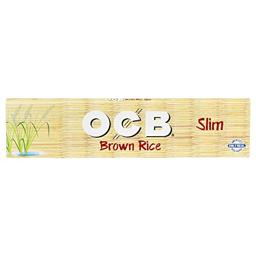 Ocb Brown Rice Slim Paper - 24 Booklets Per Display