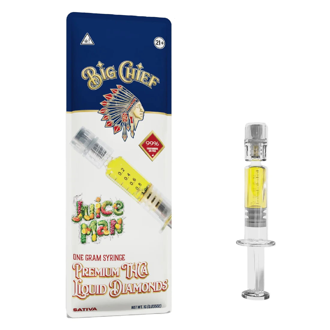 Big Chief 99% Liquid Diamonds THC-A Concentrate Syringe - 1g
