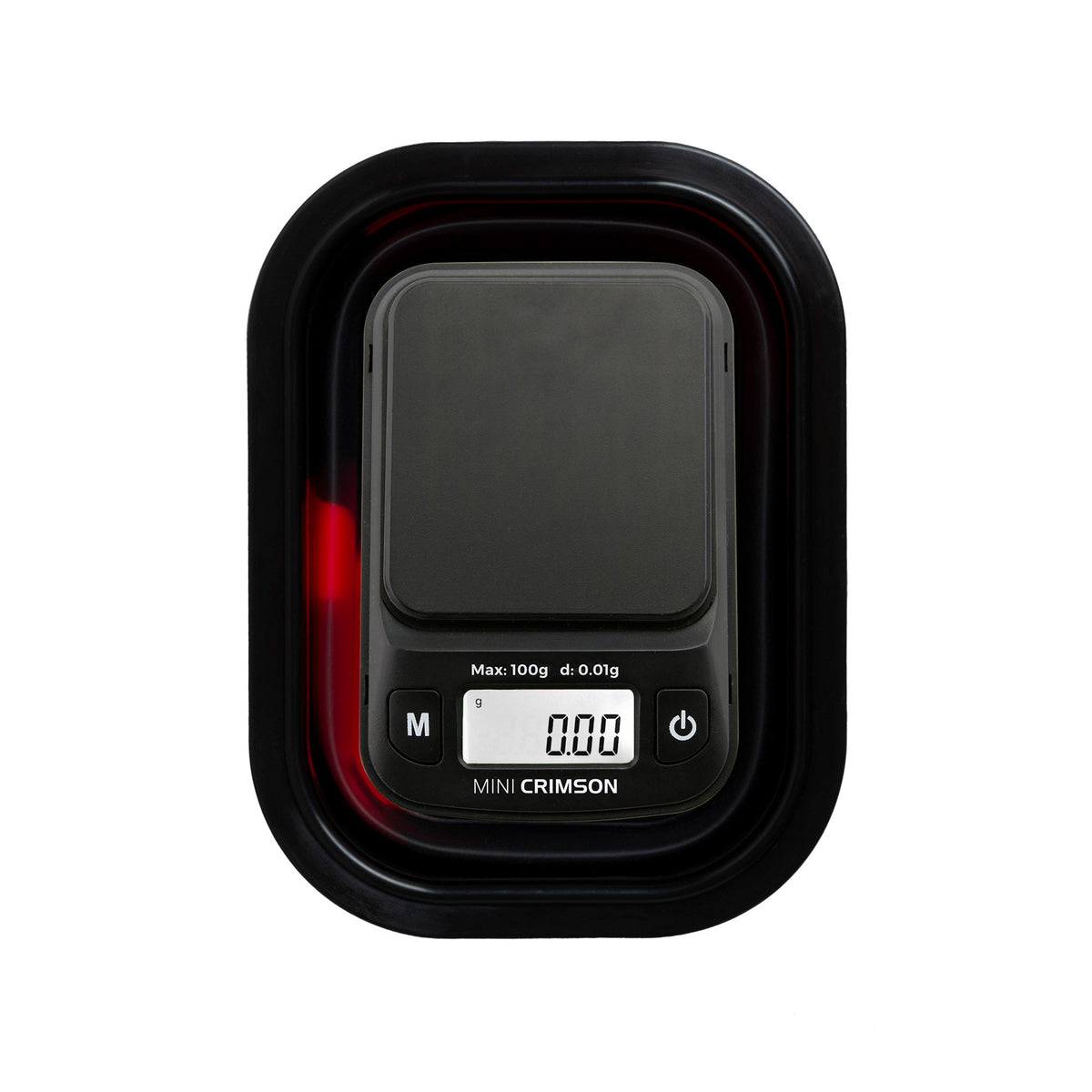Truweigh Mini Crimson Collapsible Bowl Scale 100g x 0.01g Black/Red