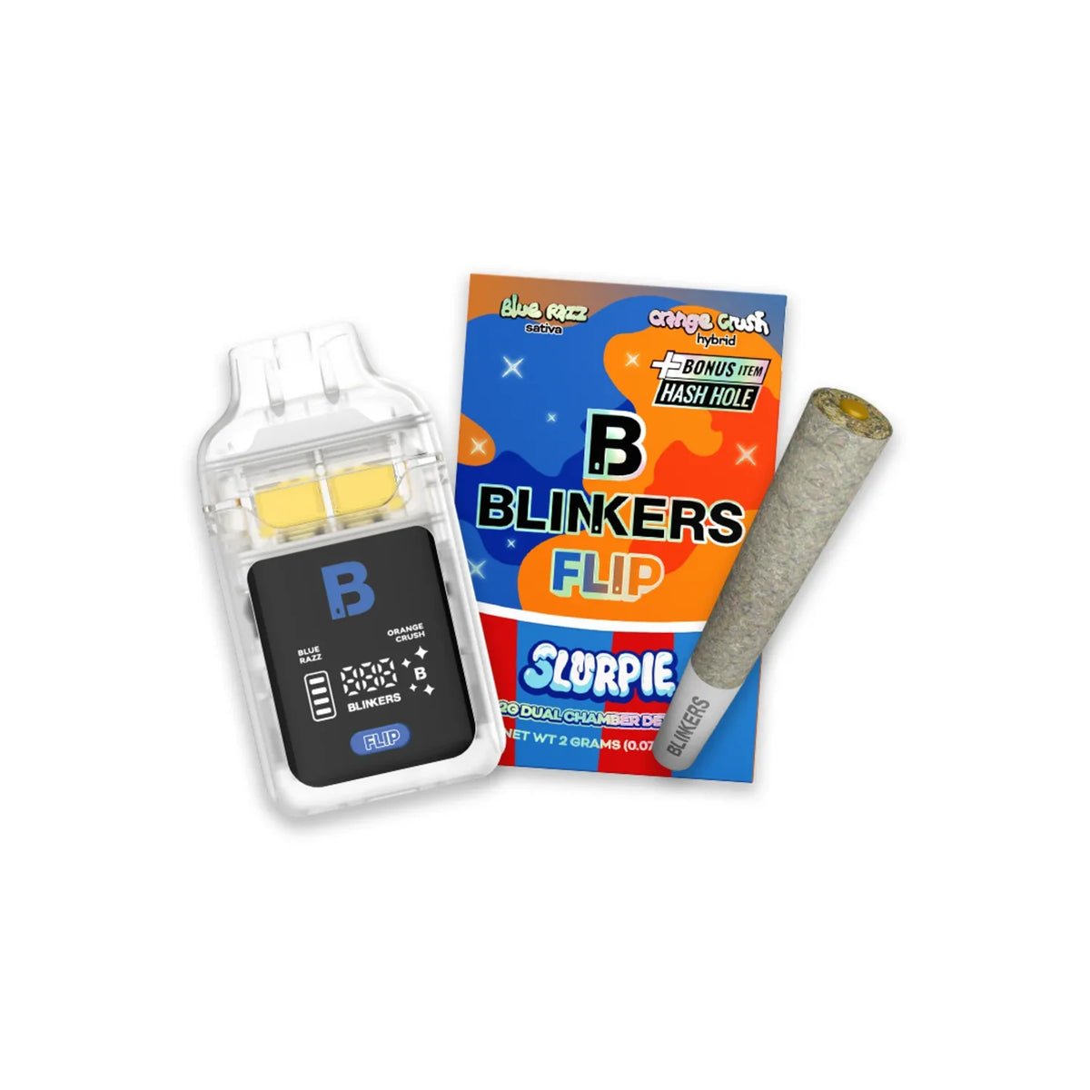 Blinkers Flip Slurpie 2g THC-A Dual Chamber Disposable + Hash Hole
