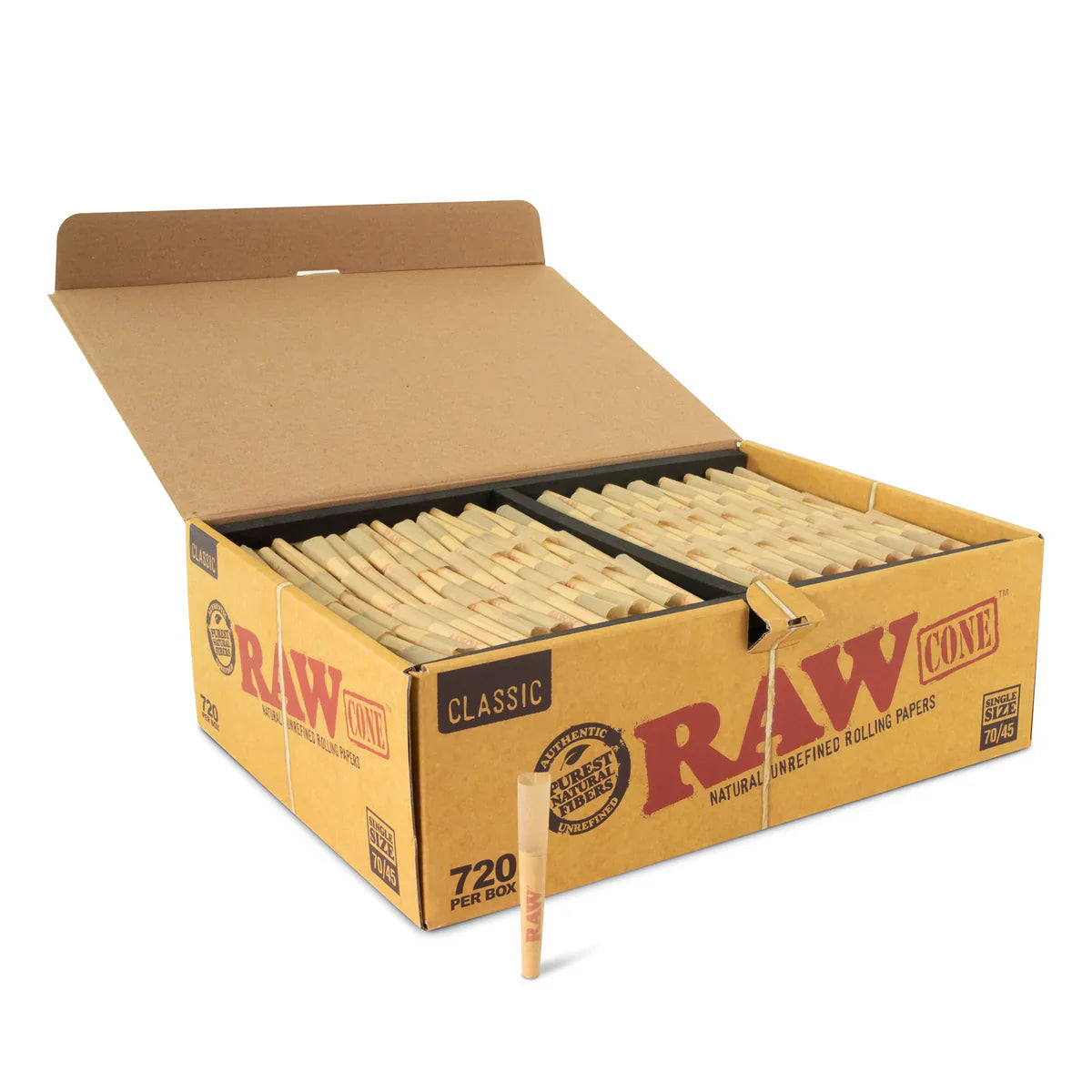 RAW - CLASSIC BULK 70MM/45MM CONES 720 COUNT