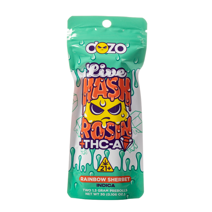 DOZO LIVE HASH ROSIN THC-A PRE ROLLS 3G