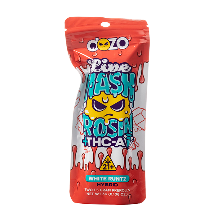 DOZO LIVE HASH ROSIN THC-A PRE ROLLS 3G