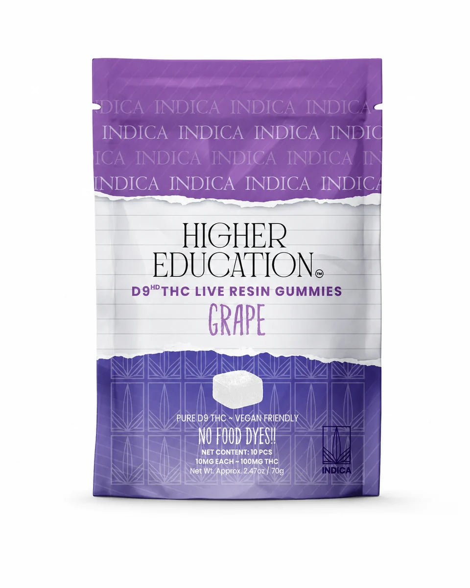 Higher Education D9 Live Resin 100mg Gummies