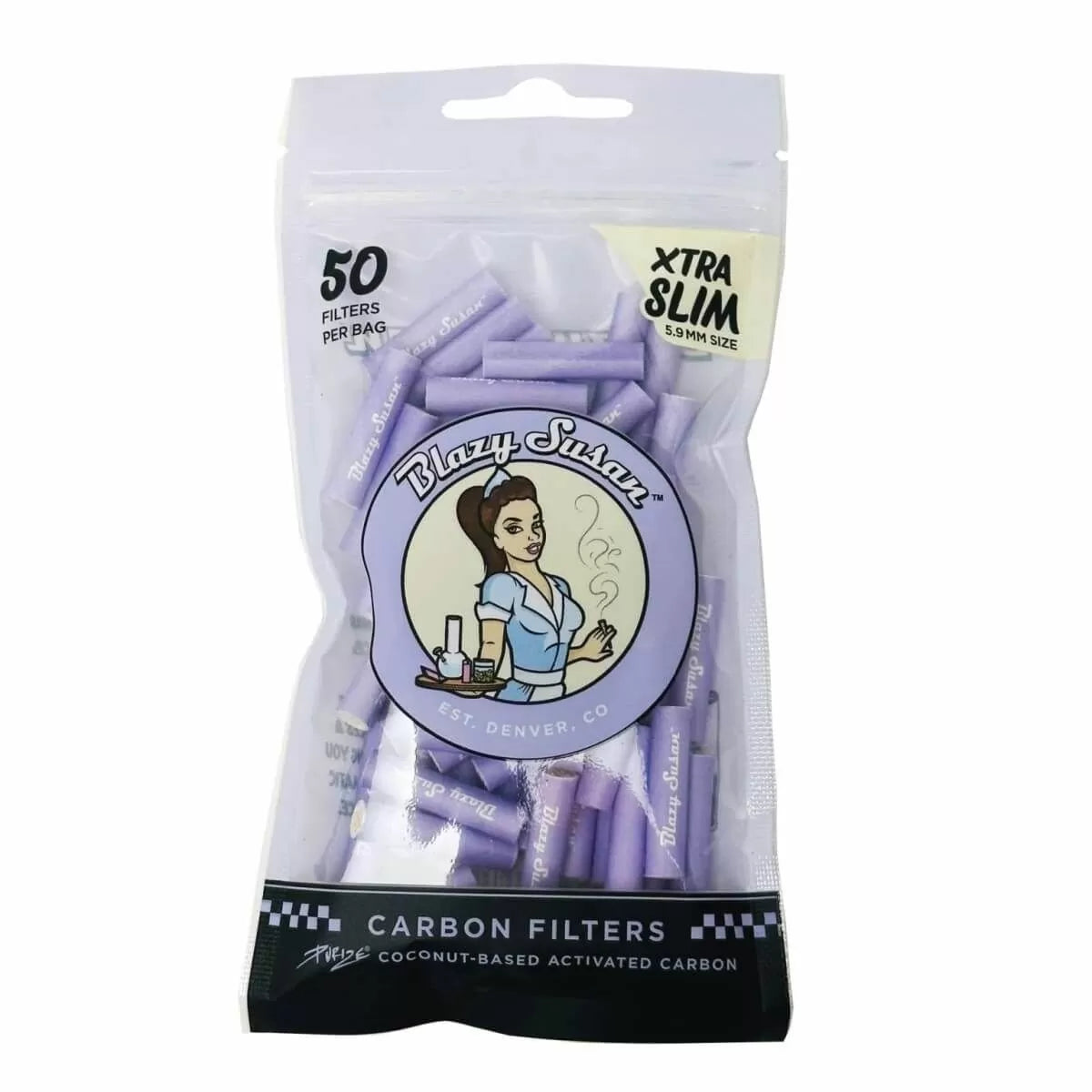 Blazy Susan - Xtra Slim Tips - 50 Counts Per Bag - Pink or Purple