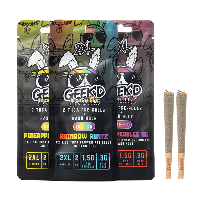 Geek'd G-Units 2XL THCA Hash Holes 3.6G