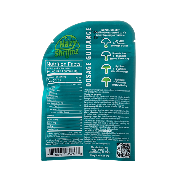 Hazy Shrumz Mushroom Gummies 8ct