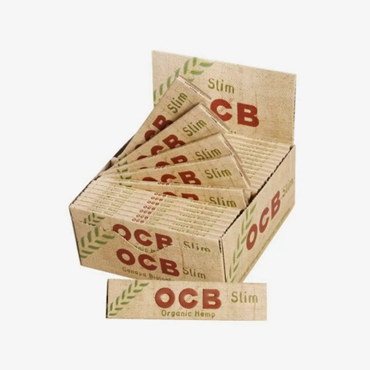 Ocb Organic Hemp Unbleached Paper Slim - Single or 24 Piece Box