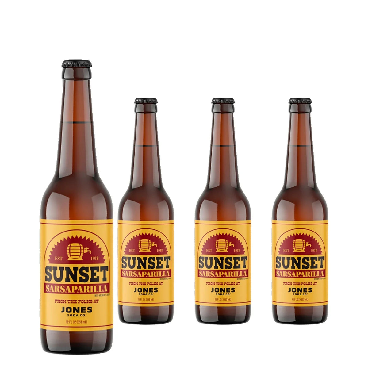 Jones Soda Sunset Sarsaparilla (USA) – Sunset Sarsaparilla Craft Soda — sunset sarsaparilla