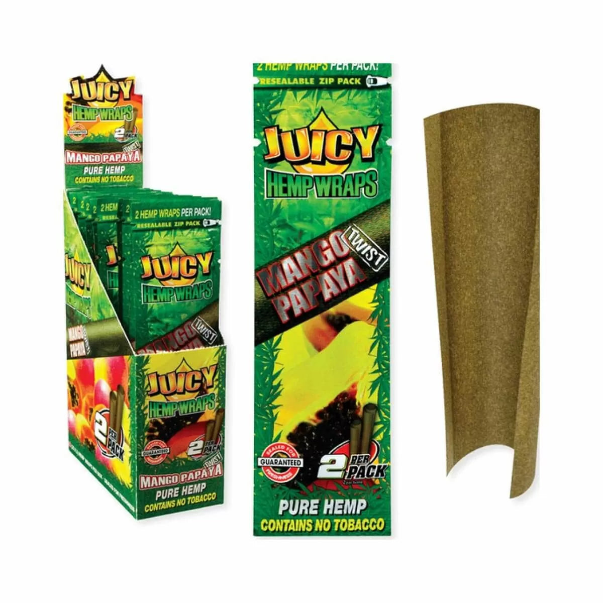 Juicy Hemp Wraps - 2 Piece Per Pack - 25 Packs Per Box