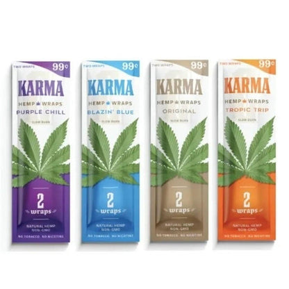 Karma Hemp Blunt Wraps - 2 Count Per Pack - 25 Packs Per Box