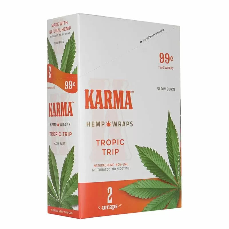 Karma Hemp Blunt Wraps - 2 Count Per Pack - 25 Packs Per Box