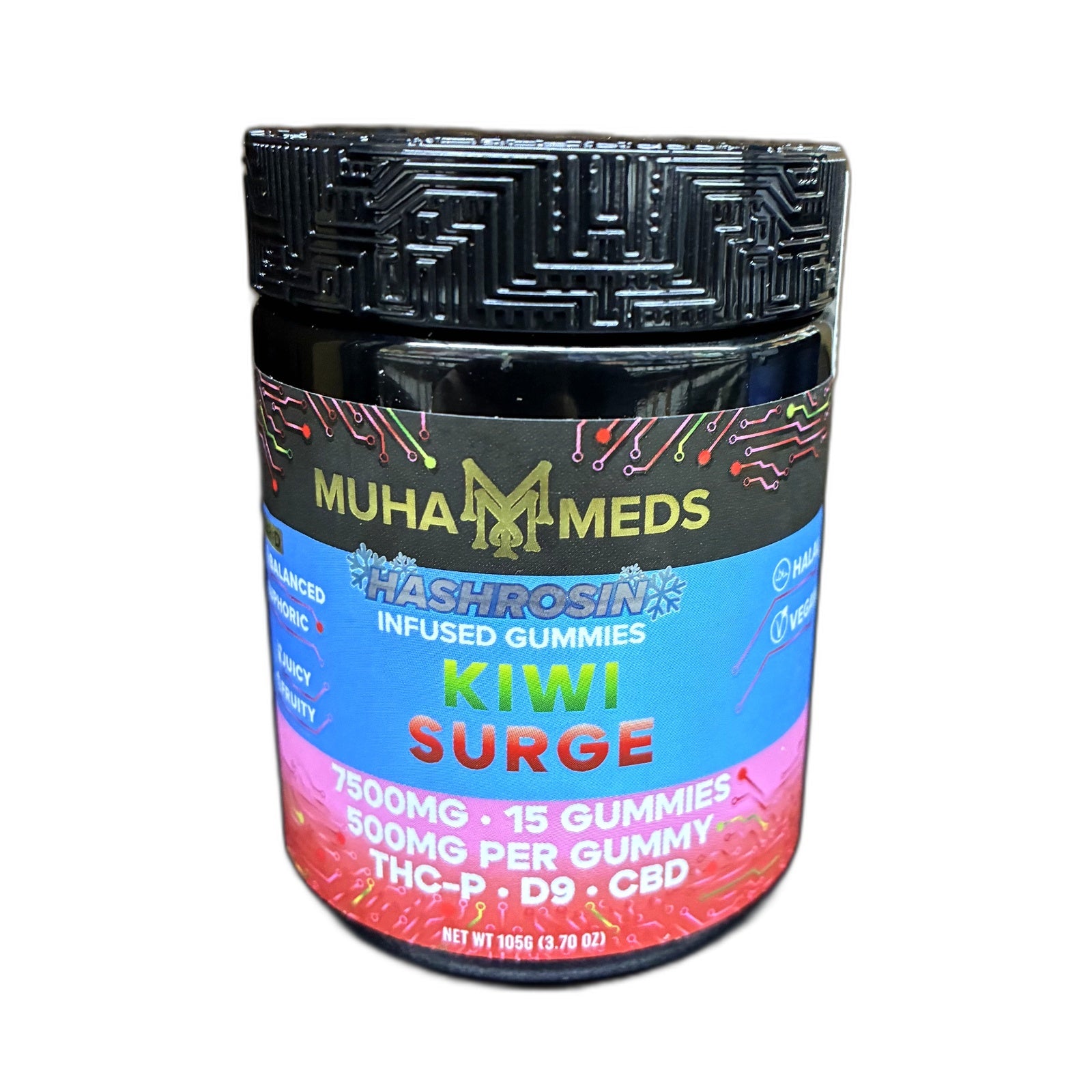 Muha Meds HashRosin Infused Gummies — 7500MG