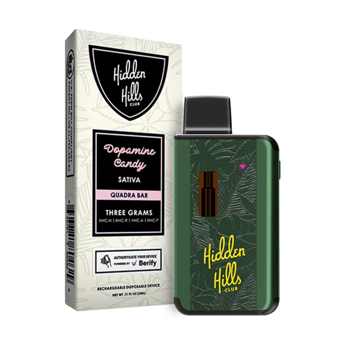 Hidden Hills Hidden Hills Quadra Bar 3g HHC Disposable Vape