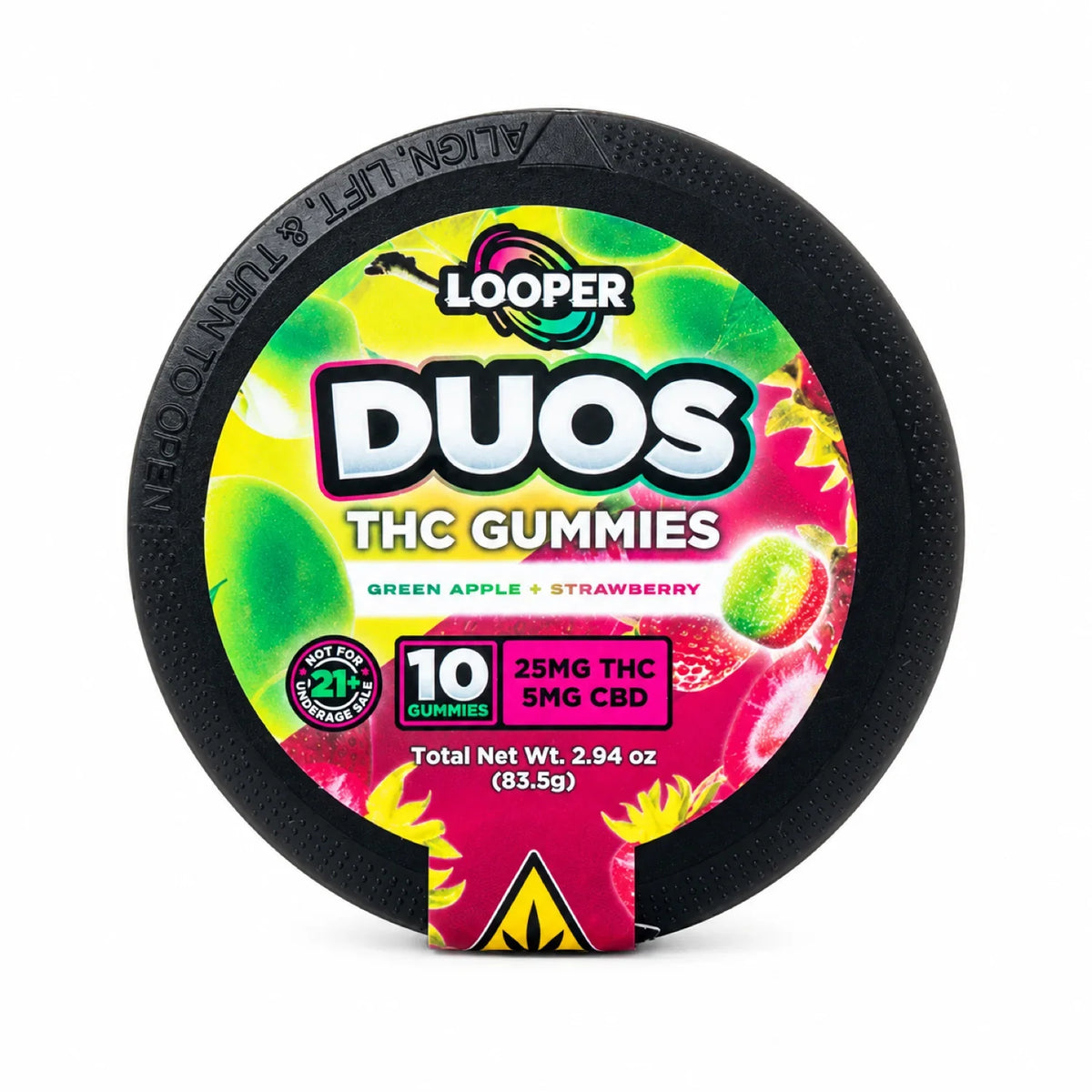 Looper Duos THC Gummies 25mg THC 5mg CBD 10ct