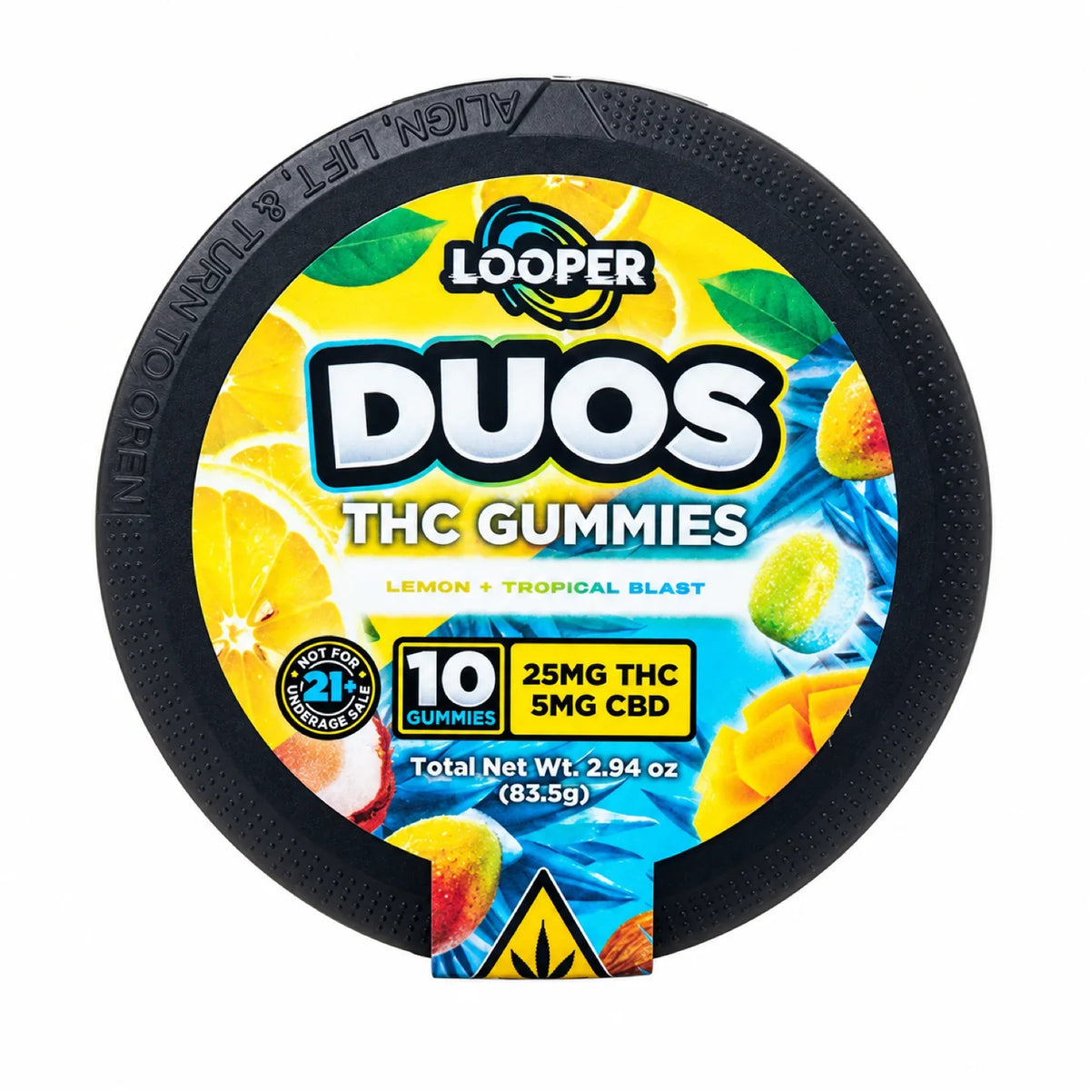 Looper Duos THC Gummies 25mg THC 5mg CBD 10ct