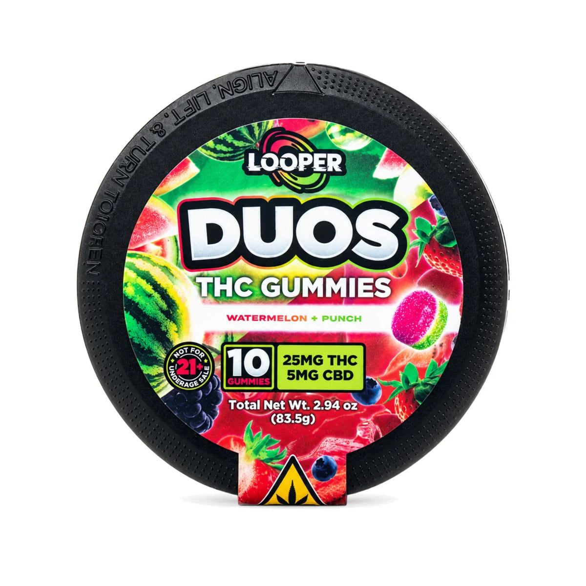 Looper Duos THC Gummies 25mg THC 5mg CBD 10ct