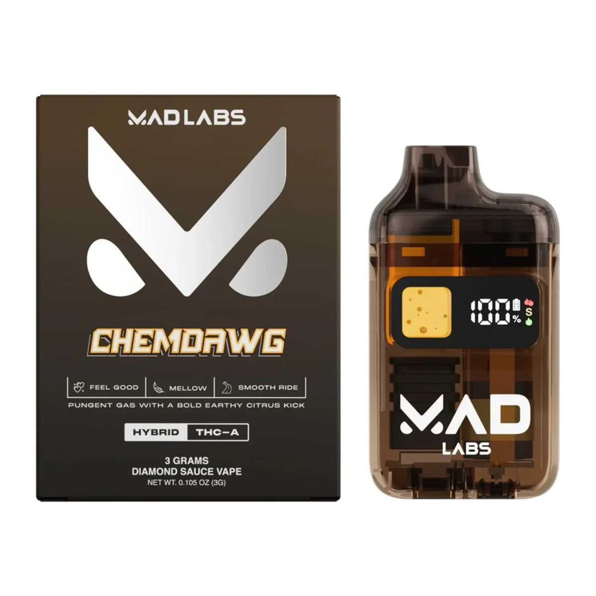 Mad Labs 3G Disposable Vape – THCa + CBD Blend