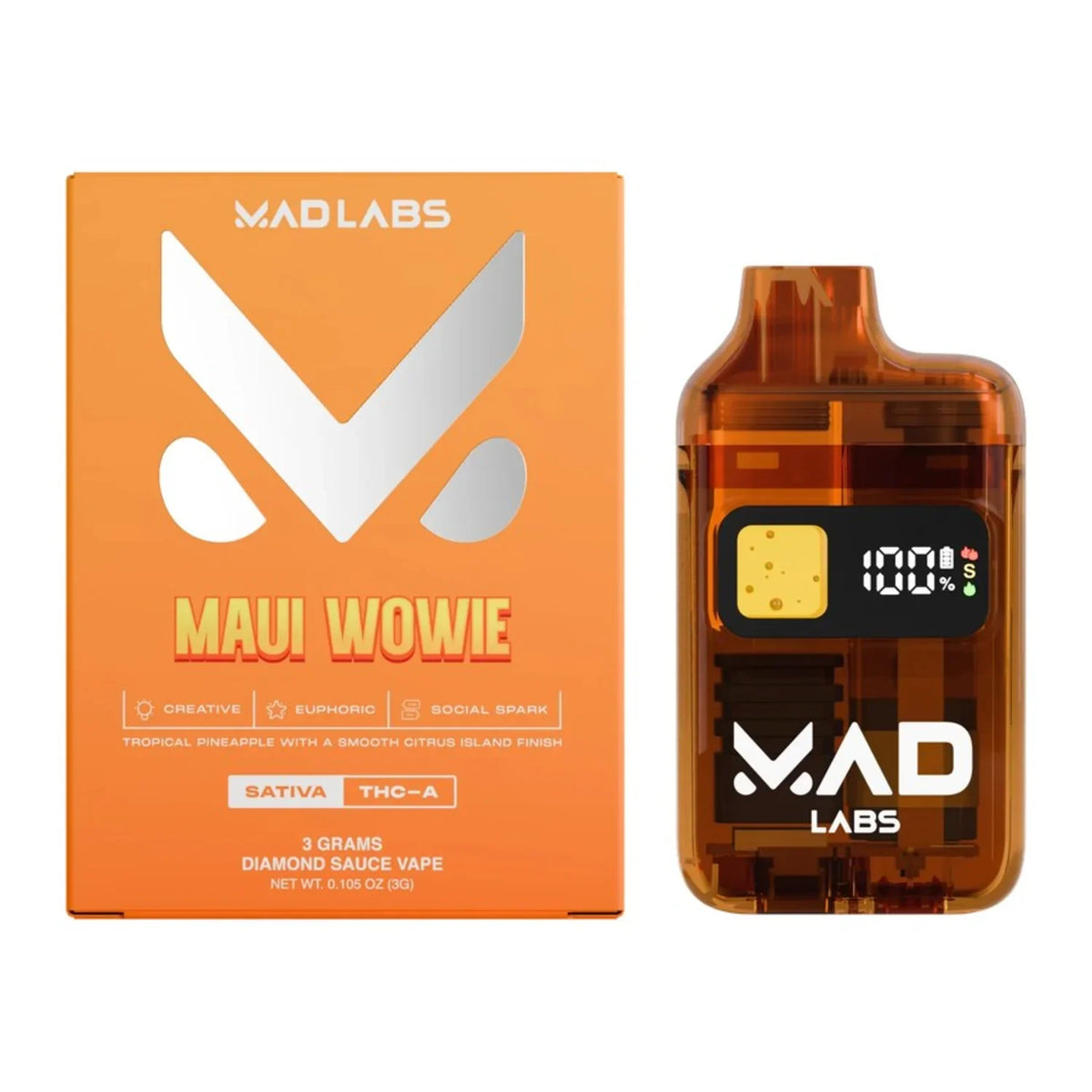 Mad Labs 3G Disposable Vape – THCa + CBD Blend