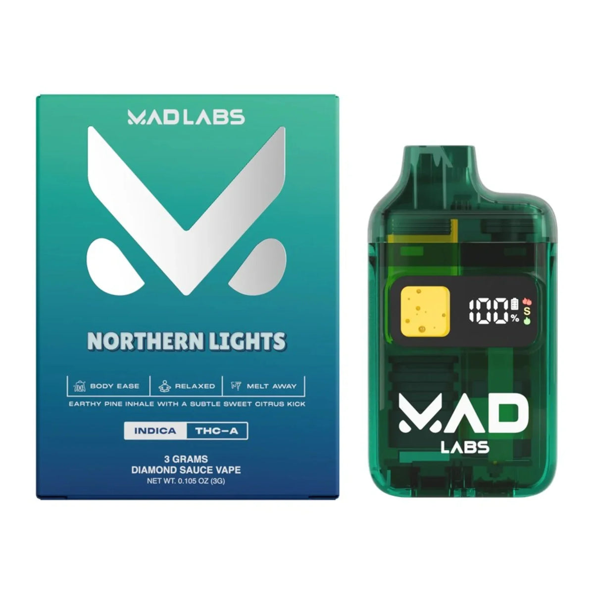 Mad Labs 3G Disposable Vape – THCa + CBD Blend