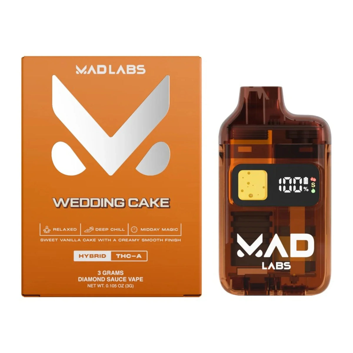 Mad Labs 3G Disposable Vape – THCa + CBD Blend