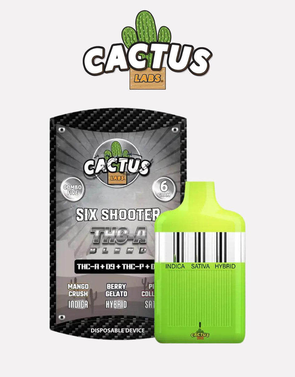 Cactus Labs Six Shooter 3 in 1 THC-A Blend Disposable - 6G