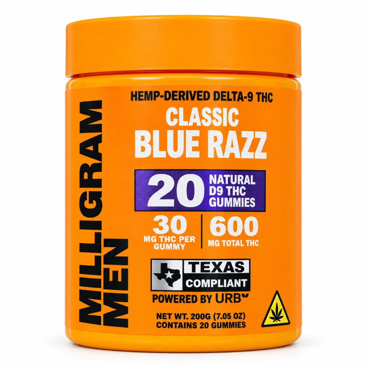 Milligram Men Delta-9 THC Gummies 30mg 20ct 600mg Jar