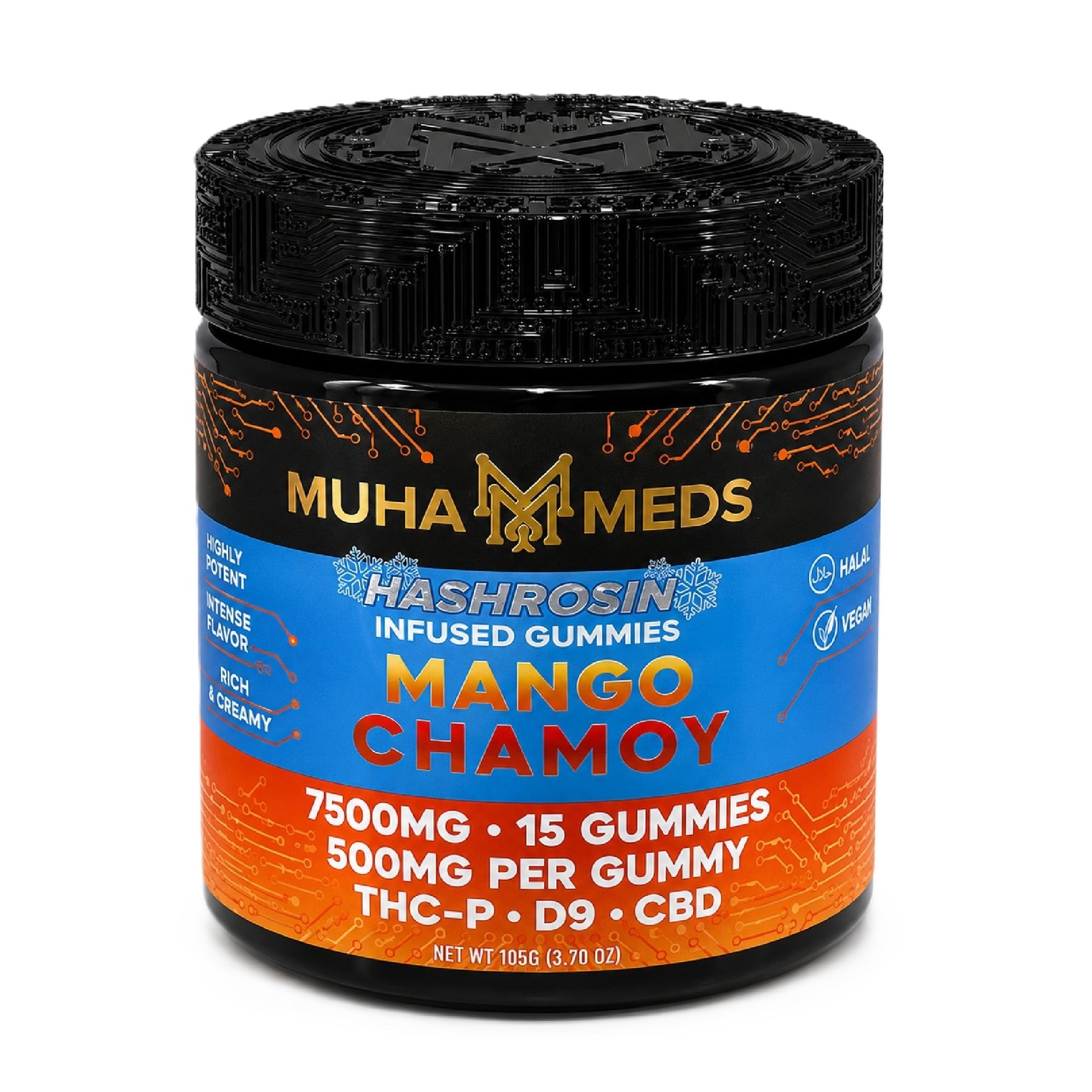 Muha Meds HashRosin Infused Gummies — 7500MG